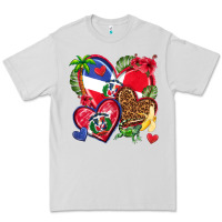 Dove Grey dominican republic  hearts Premium Tee - texasbilliewilder