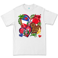 White dominican republic  hearts Premium Tee - texasbilliewilder