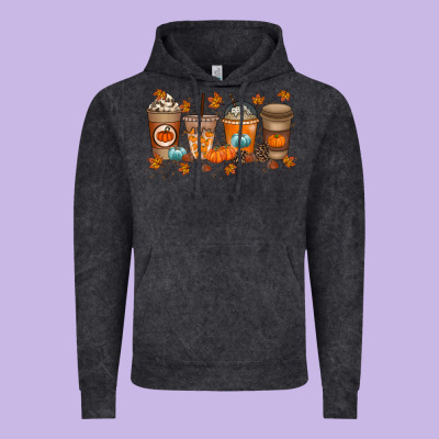 Fall Coffee Drink Vintage Hoodie Designed By Racoondesign