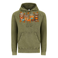 Vintage Olive Fall Coffee Drink Vintage Hoodie - RacoonDesign