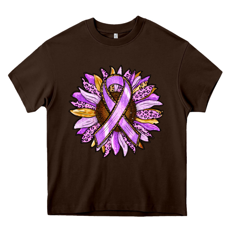 Cancer Awareness Sunflower Heavy Core Tee by RanaPortraitStore | Teevron