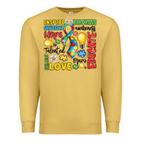 Antique Gold name puzzle ribbon of inspiration Premium Sweatshirt - LillyAllenDesigns