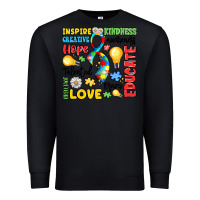 Black name puzzle ribbon of inspiration Premium Sweatshirt - LillyAllenDesigns