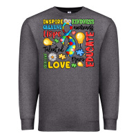 Charcoal Heather name puzzle ribbon of inspiration Premium Sweatshirt - LillyAllenDesigns