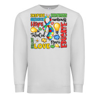 Dove Grey name puzzle ribbon of inspiration Premium Sweatshirt - LillyAllenDesigns