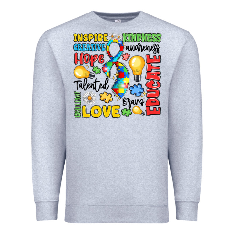 Name Puzzle Ribbon Of Inspiration Premium Sweatshirt by LillyAllenDesigns | Teevron