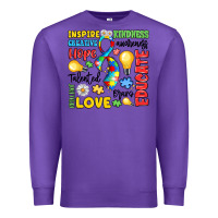 Purple name puzzle ribbon of inspiration Premium Sweatshirt - LillyAllenDesigns