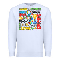 White name puzzle ribbon of inspiration Premium Sweatshirt - LillyAllenDesigns