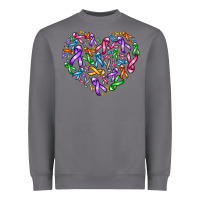 Storm cancer ribbon heart Heavyweight Sweatshirt - AdoDesignShop