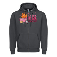 Smoke it's fine i'm fine everything's freakin' fine Zipper Hoodie - MaliasSmallBusiness