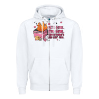White it's fine i'm fine everything's freakin' fine Zipper Hoodie - MaliasSmallBusiness