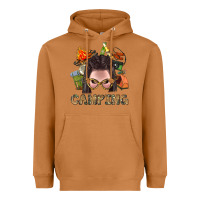 Meerkat Camping Braid Hair Woman With Fire Bbs Heavyweight Hoodie - BundleAndBundleShop