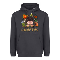 Smoke Camping Braid Hair Woman With Fire Bbs Heavyweight Hoodie - BundleAndBundleShop