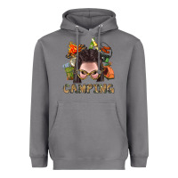 Storm Camping Braid Hair Woman With Fire Bbs Heavyweight Hoodie - BundleAndBundleShop
