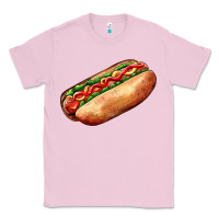 Bubblegum Pink American hot dog Classic Tee - AdoDesignShop