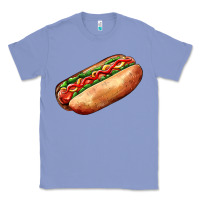 Colony Blue American hot dog Classic Tee - AdoDesignShop