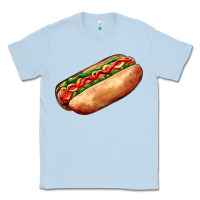 Dusty Blue American hot dog Classic Tee - AdoDesignShop