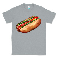 Heather Grey American hot dog Classic Tee - AdoDesignShop