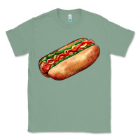 Sage American hot dog Classic Tee - AdoDesignShop