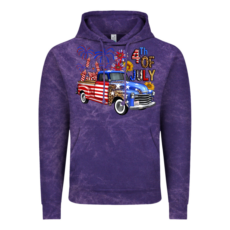 Western Truck Fourth Of July America Vintage Hoodie by FaDigitalArtStudio | Teevron