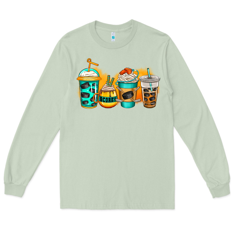 Ice Hockey Coffee Long Sleeve Tee by Jasminsmagicworld | Teevron
