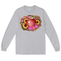 Moon Dust apple sunflower back to school background Long Sleeve Tee - AdoDesignShop