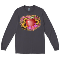 Smoke apple sunflower back to school background Long Sleeve Tee - AdoDesignShop