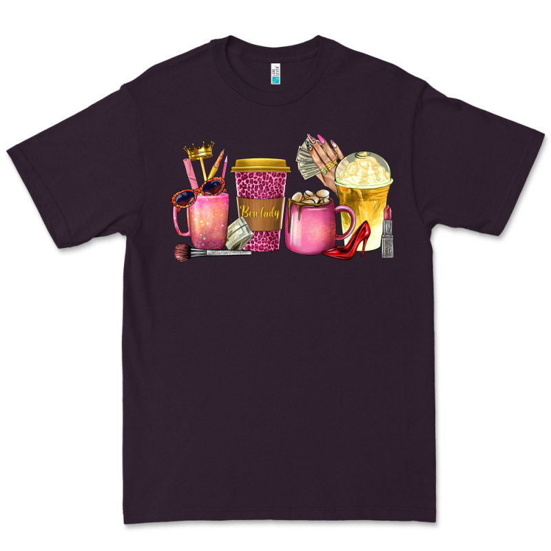 Boss Lady Coffee Cups With Money Premium Tee by texasbilliewilder | Teevron