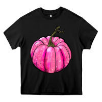Black Breast Cancer Awareness Pink Pumpkin Heavy Core Tee - RanaPortraitStore