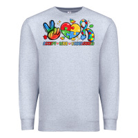 Heather Grey accept love understand Premium Sweatshirt - LillyAllenDesigns