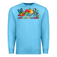 Ocean Blue accept love understand Premium Sweatshirt - LillyAllenDesigns