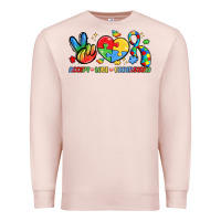 Pale Pink accept love understand Premium Sweatshirt - LillyAllenDesigns