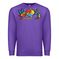 Purple accept love understand Premium Sweatshirt - LillyAllenDesigns