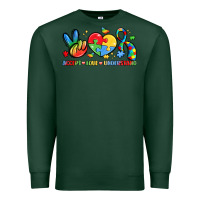 Sports Green accept love understand Premium Sweatshirt - LillyAllenDesigns
