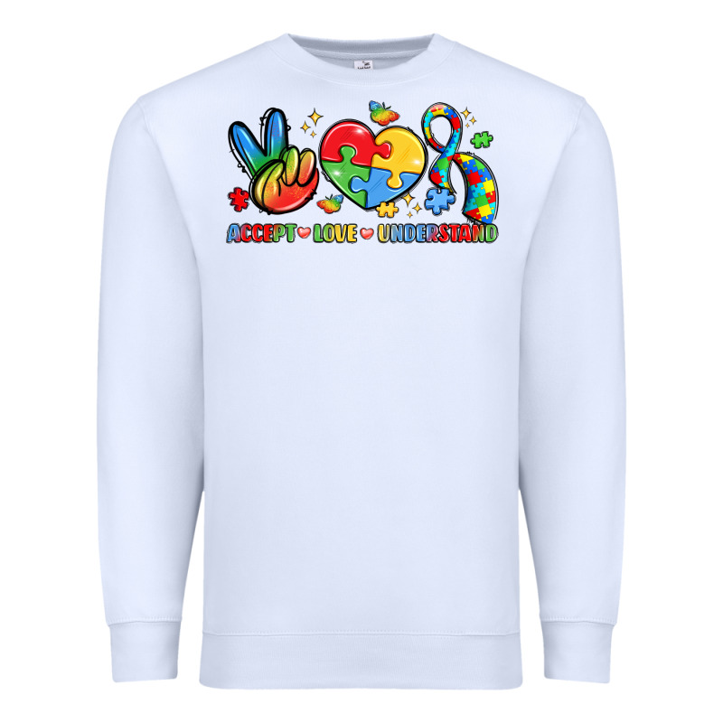 Accept Love Understand Premium Sweatshirt by LillyAllenDesigns | Teevron