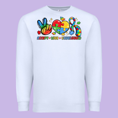 Accept Love Understand Premium Sweatshirt Designed By Lillyallendesigns