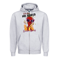 Heather Grey i prefer my books extra spicy Zipper Hoodie - MaliasSmallBusiness