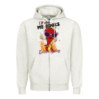 Oatmeal Heather i prefer my books extra spicy Zipper Hoodie - MaliasSmallBusiness