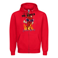 Red i prefer my books extra spicy Zipper Hoodie - MaliasSmallBusiness