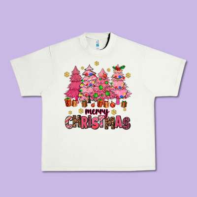 Pink Christmas Trees Urban Heavy Tee Designed By Adodesignshop