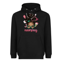 Black Afro Messy Bun Nursing Bbs Heavyweight Hoodie - BundleAndBundleShop