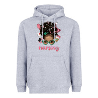 Heather Grey Afro Messy Bun Nursing Bbs Heavyweight Hoodie - BundleAndBundleShop