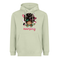 Matcha Afro Messy Bun Nursing Bbs Heavyweight Hoodie - BundleAndBundleShop