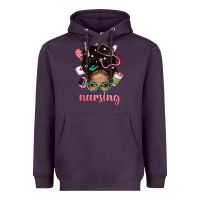Plum Afro Messy Bun Nursing Bbs Heavyweight Hoodie - BundleAndBundleShop