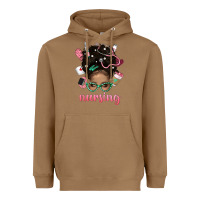 Toasted Coconut Afro Messy Bun Nursing Bbs Heavyweight Hoodie - BundleAndBundleShop