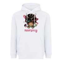 White Afro Messy Bun Nursing Bbs Heavyweight Hoodie - BundleAndBundleShop