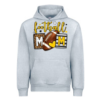 Heather Grey Football mom yellow team color Urban Hoodie - HowdyJamesFarm