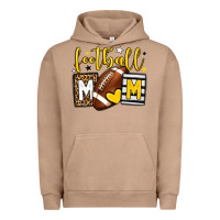 Pigment Burro Football mom yellow team color Urban Hoodie - HowdyJamesFarm