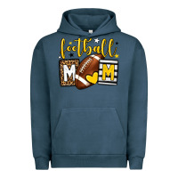 Pigment Midnight Navy Football mom yellow team color Urban Hoodie - HowdyJamesFarm