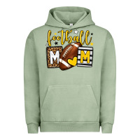 Pigment Oil Green Football mom yellow team color Urban Hoodie - HowdyJamesFarm